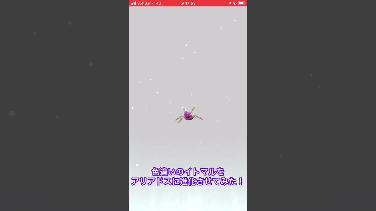 色違いのイトマルをアリアドスに進化させてみた！　#ポケモンGO #色違い