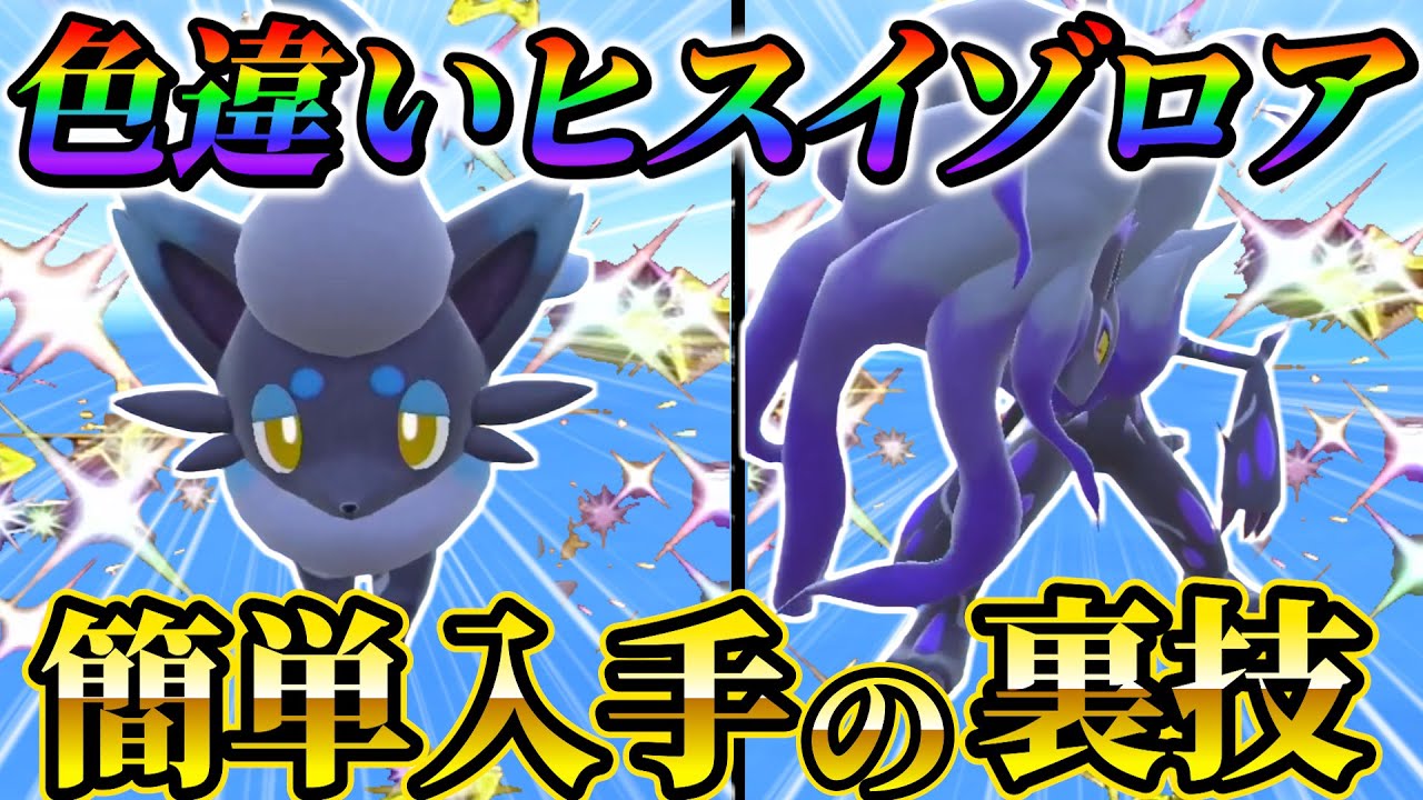 【色違いヒスイゾロアーク＆色違いヒスイゾロア】ポケモンsvの最新色違い厳選方法!!色違いヒスイゾロアを誰でも簡単入手する方法!!(ポケモンスカーレットバイオレット)