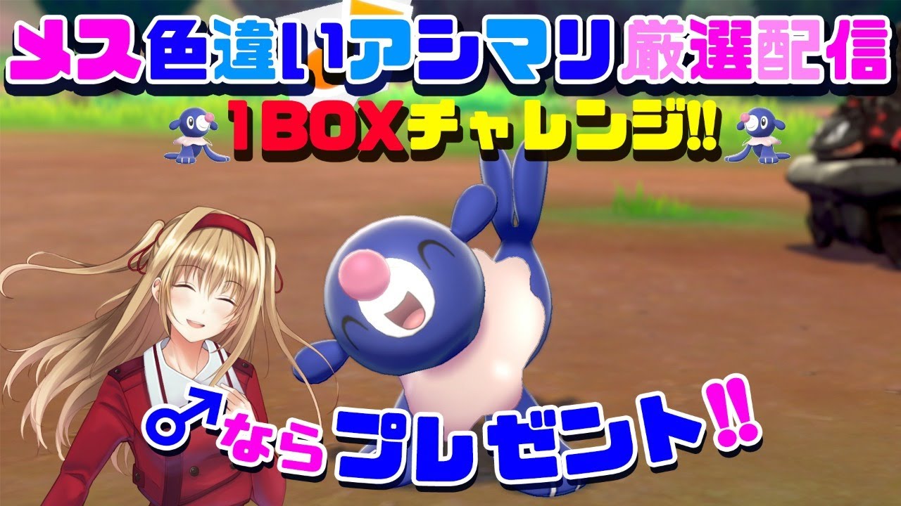 【アシマリ♀色違い厳選】♂運最強のオンナが今日も挑むよ【雑談配信】