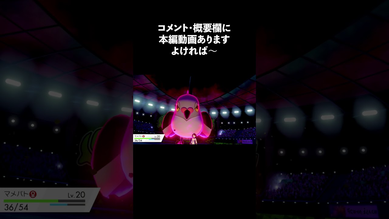 【ポケモン剣盾】マメパトかわいすぎ〜😘😘😘 #shorts 版「ポケットモンスターソード」【ゲーム実況】