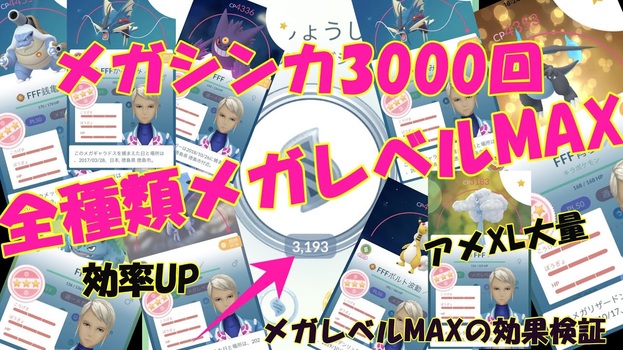 全メガシンカポケモン 全メガレベルMAX