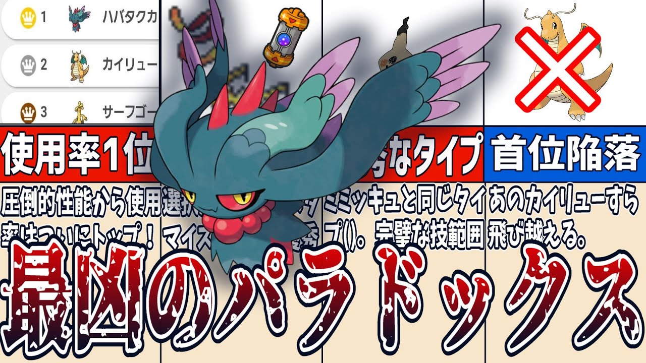 【#現代Tier1解説】使用率1位、ハバタクカミ、ムウマとは比較にならない凶悪性…。なぜ、ぶっ壊れ性能と言われるのか！【#ポケモンSV】