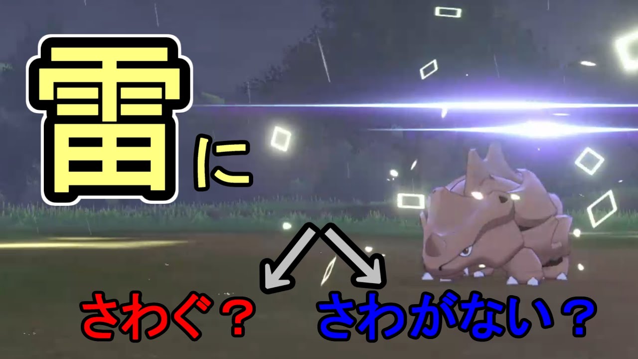 【ポケモン剣盾】雷に騒げるか？！色違いのサイホーンGETシーン切り抜き