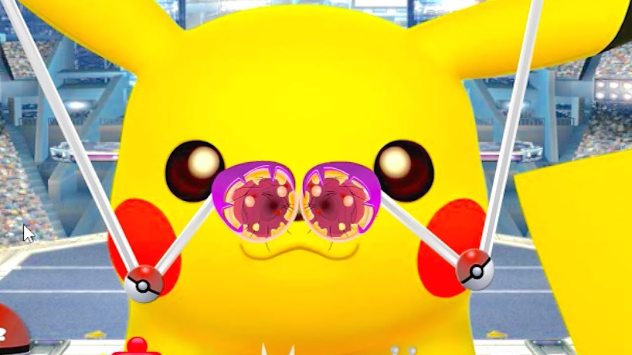 ピカチュウの鼻の中のぞいたらすごい鼻くそがあった！