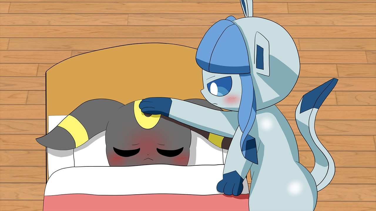 Glaceon and Espeon taking care of Umbreon who is sick | Pokémon Animation