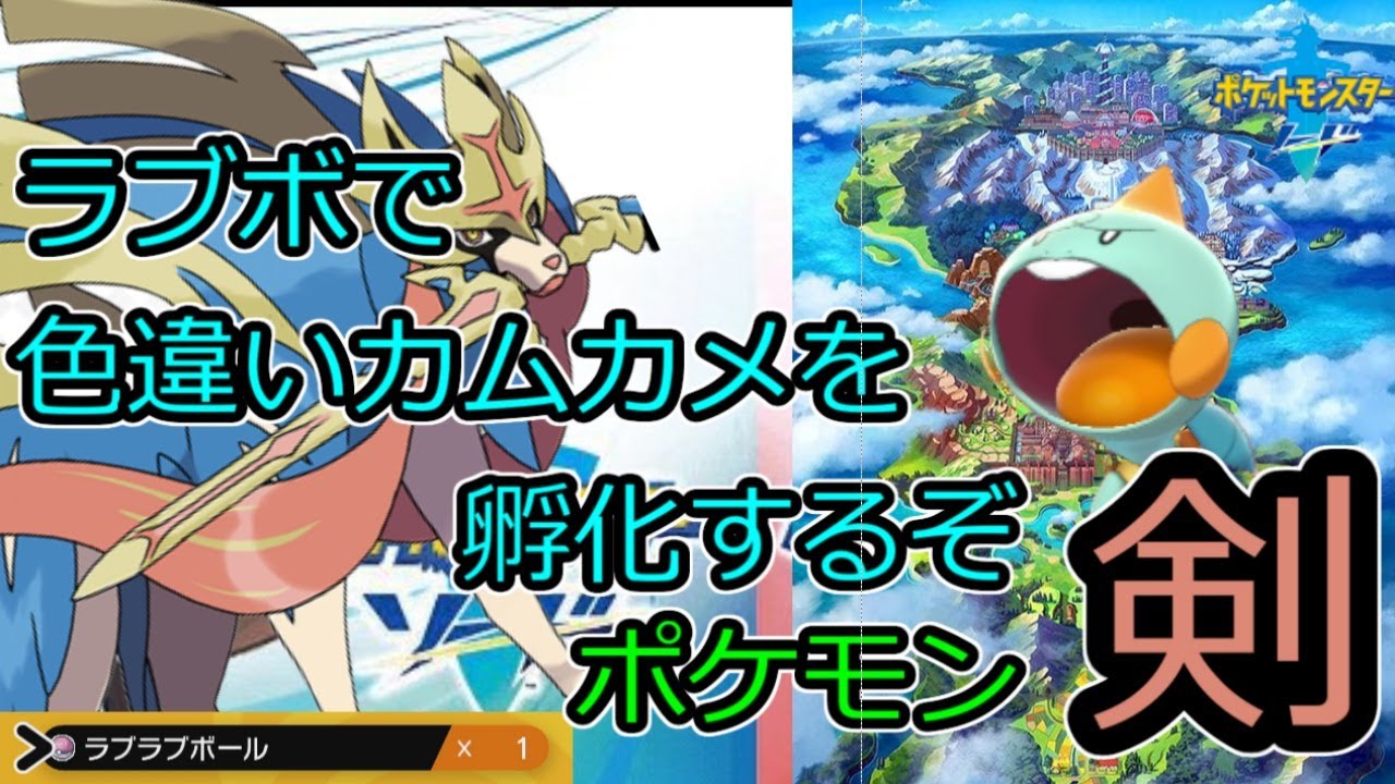 【孵化色厳選】ラブボで色違いのカムカメを厳選するぞ  　その2【ポケモン ソード】