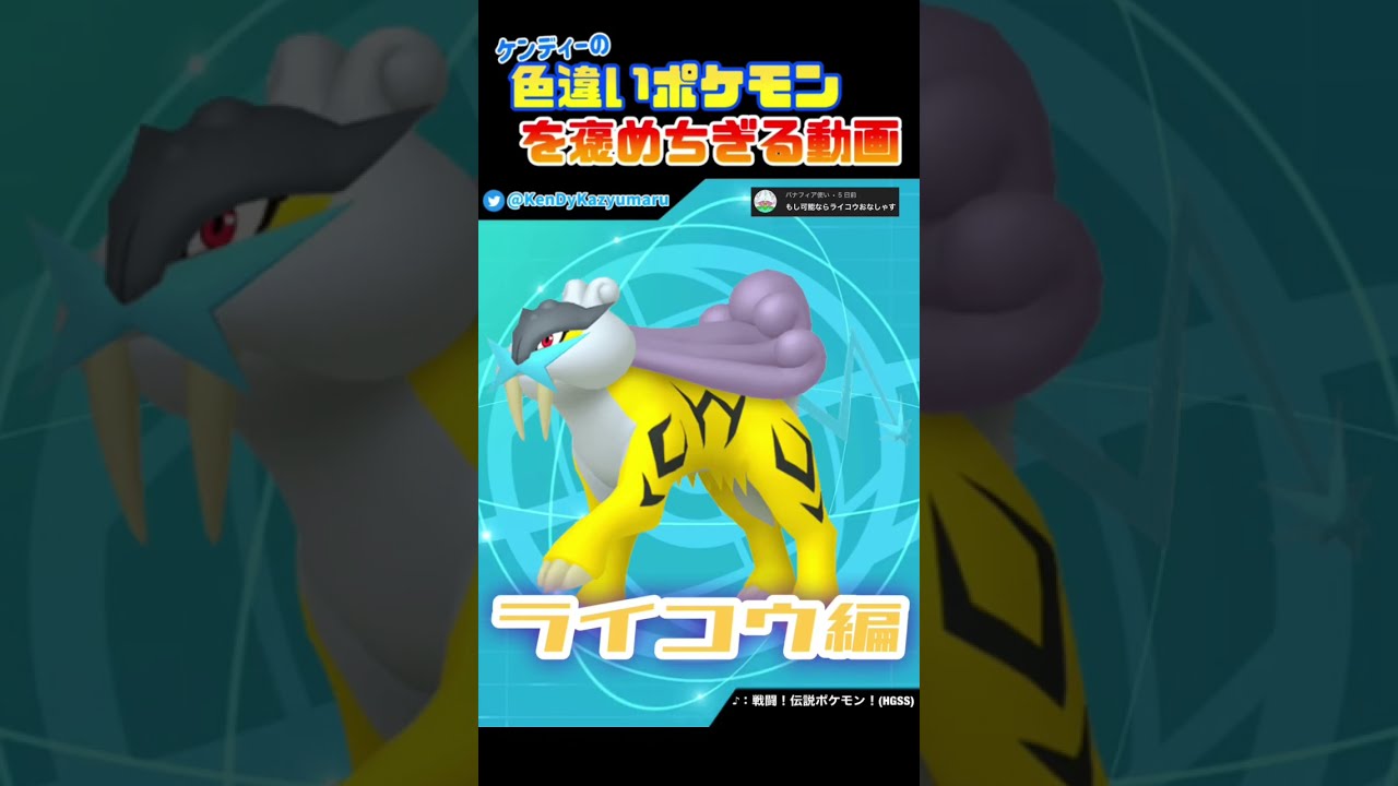 ケンディーの色違いポケモンを褒めちぎる動画！ライコウ編！#shorts