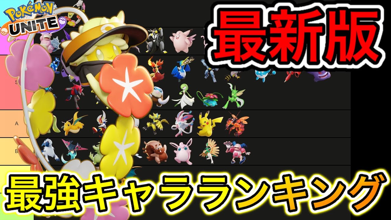 【最新版】最強キャラランキング！キュワワーついにザシアンを超えるwww技持ち物【ポケモンユナイト】