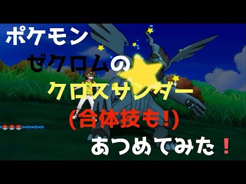 ポケモン ゼクロム新作までの「クロスサンダー(合体技も!)」あつめてみた！Zekrom Fusionbolt