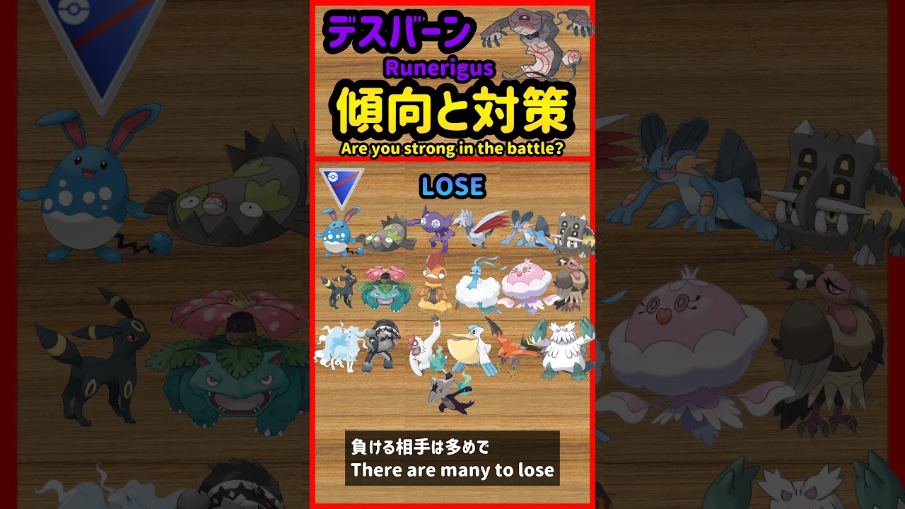 デスバーン傾向と対策 Runerigus Strength【ポケモンGO】【PokèmonGO】
