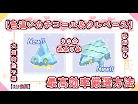 30分最高5体 色違いカチコール＆クレベース最高効率厳選方法３分動画 #ポケモンsv #色違い #カチコール #クレベース