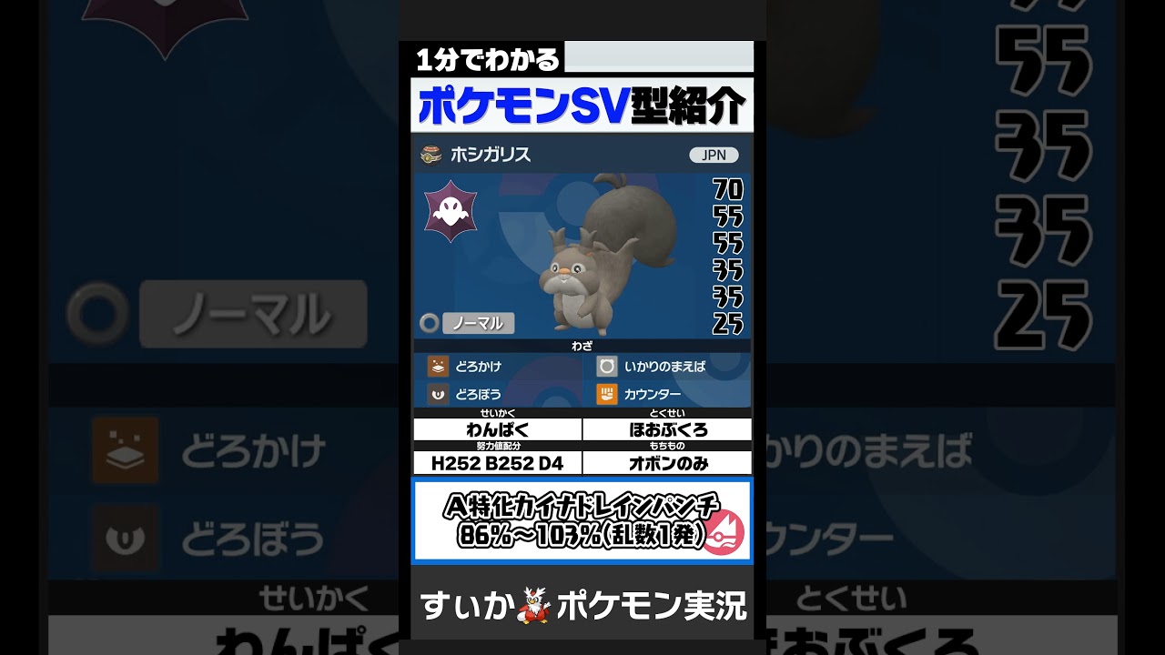 ホシガリスの特性を生かして最大2タテするコンボがヤバい。【ポケモンSV】