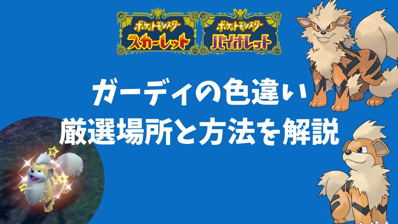 ガーディ、ウインディの色違い厳選場所、15分で色違い厳選する方法を紹介