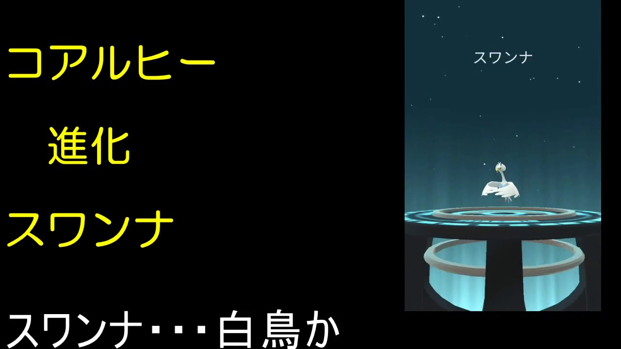 コアルヒー進化スワンナ【ポケモンGO】