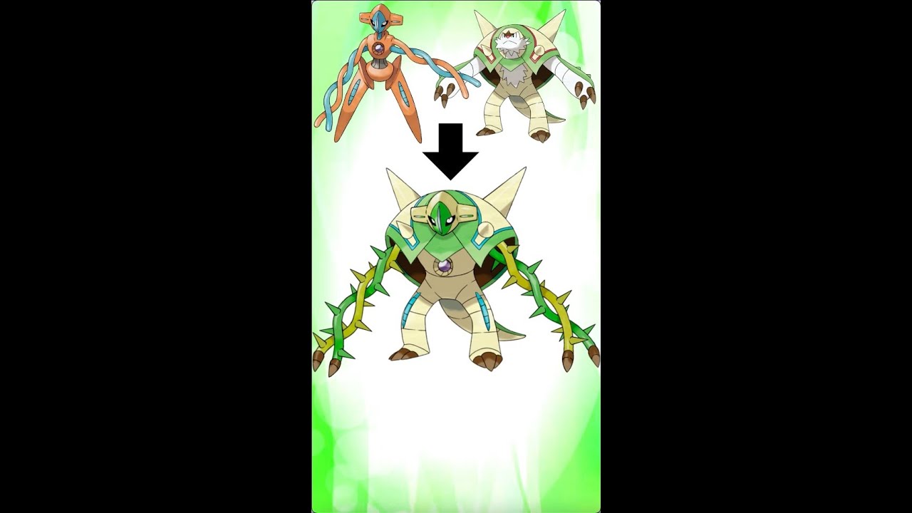 デオキシスとブリガロンを合成した二重螺旋イバラポケモン