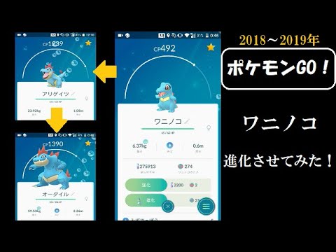 ☆ポケモンGO！☆ （ワニノコを進化させてみた！の巻）・2018年～2019年