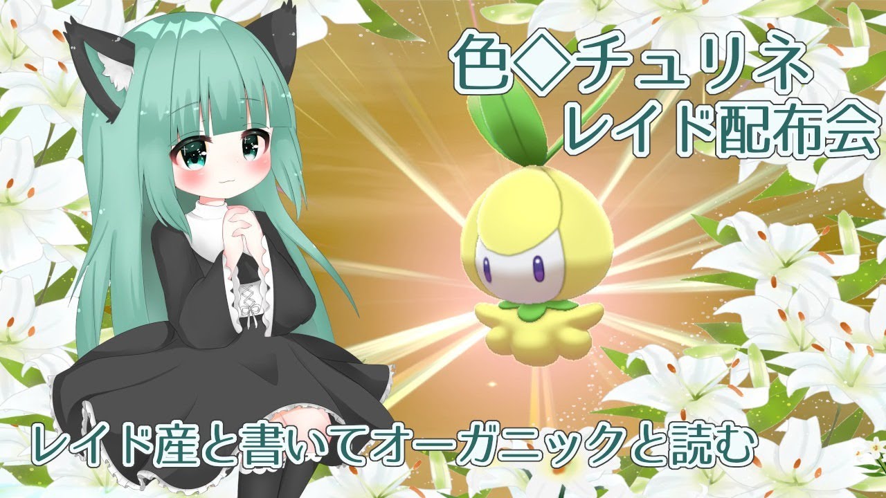【 ポケモン剣盾 】初見さん歓迎！！◇色違いチュリネ捕獲保障付きレイド配布会（ルール等概要欄記載）～レイド産と書いてオーガニックと読む～【  Vtuber 】