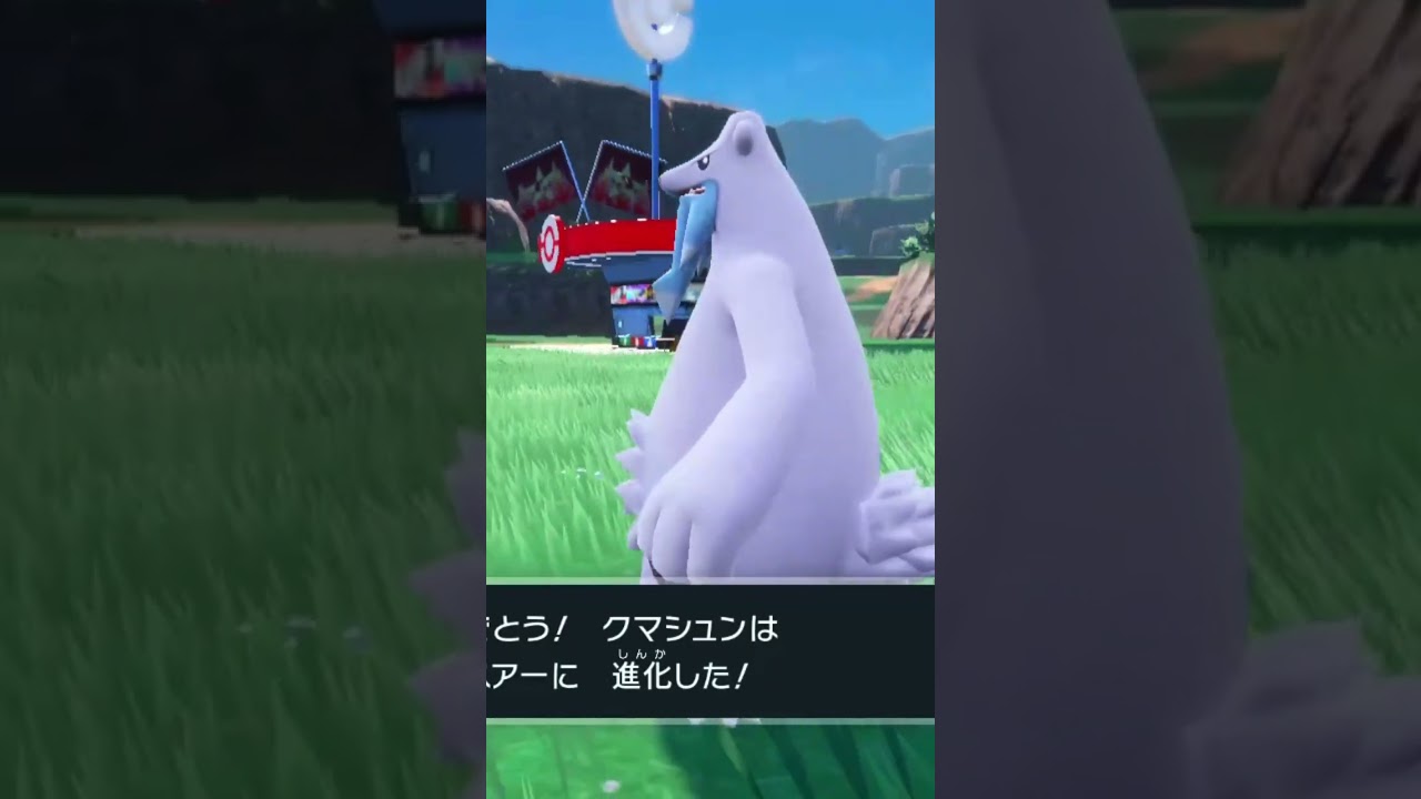 【ポケモンSV】後ろ姿も見て！色違いクマシュンからツンベアーへの進化【1周ぐるりと見せますシリーズ】