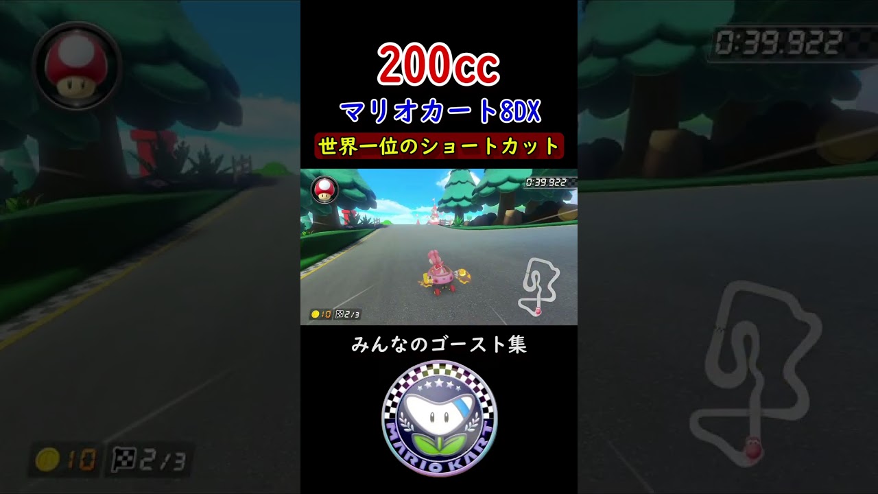 【マリオカート8DX】200㏄世界一位みんなのゴースト集　ブーメランカップ編　#shorts