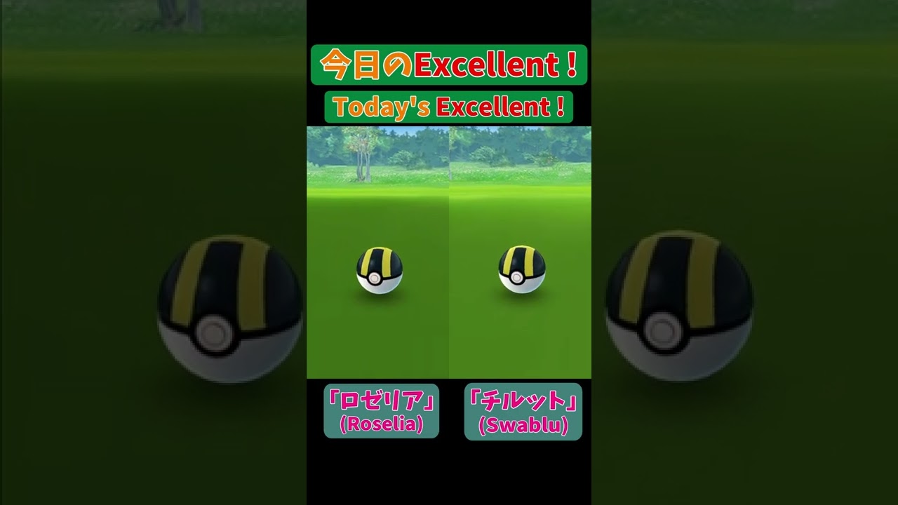 Today's Excellent ! ロゼリア(Roselia)、チルット(Swablu)【Pokémon GO】 #Shorts