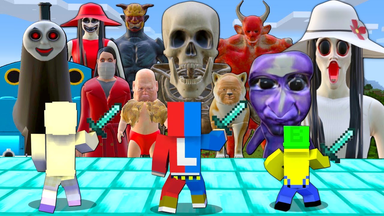 大量の化け物が襲ってくるマインクラフト😨【まいくら Minecraft】ぽっぴんず