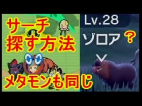 ポケモンSＶゾロア見分け方いないZRサーチ探す捕まえる出現場所【バイオレットスカーレット】メタモンも同じ方法