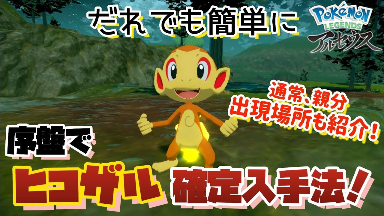 序盤で簡単にヒコザル確定入手☆【アルセウス】