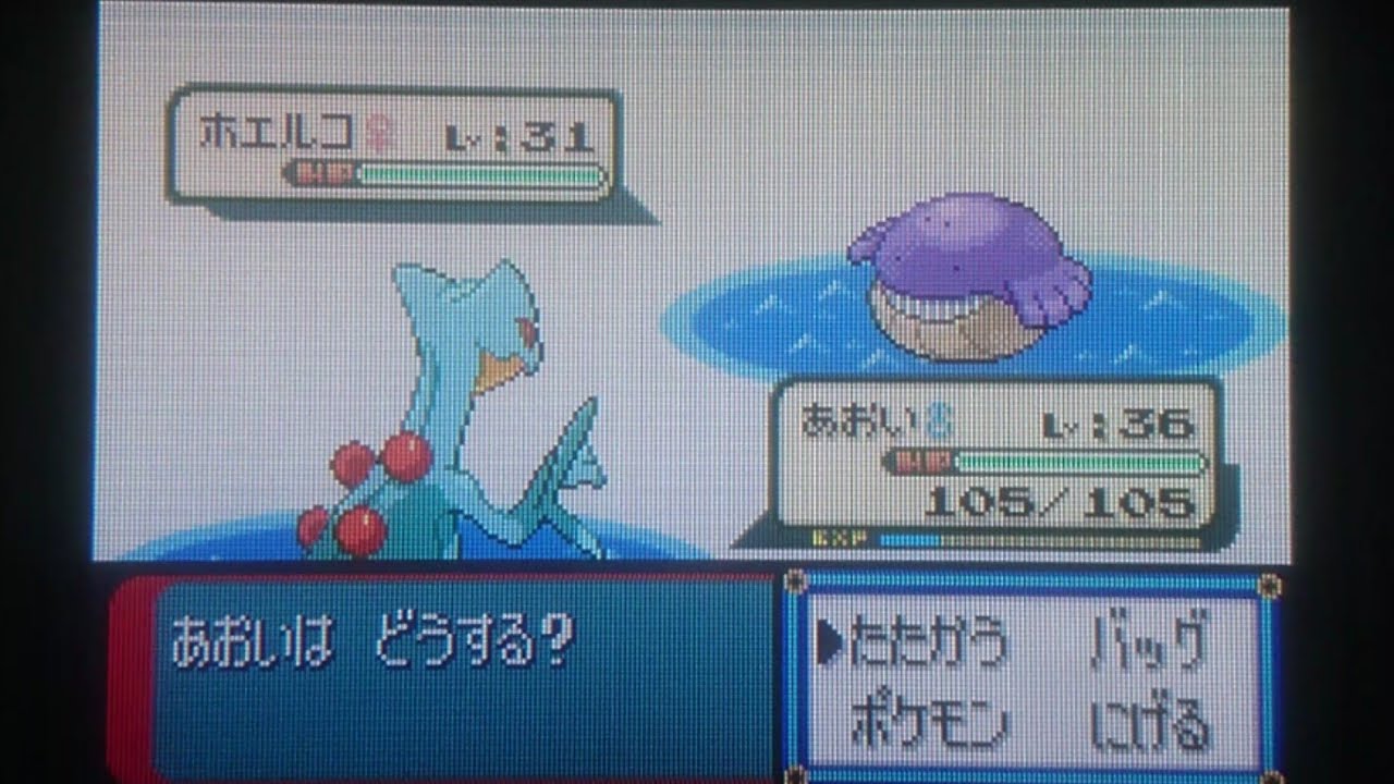 【ポケモンサファイア色違い縛り】色違いホエルコを捕獲