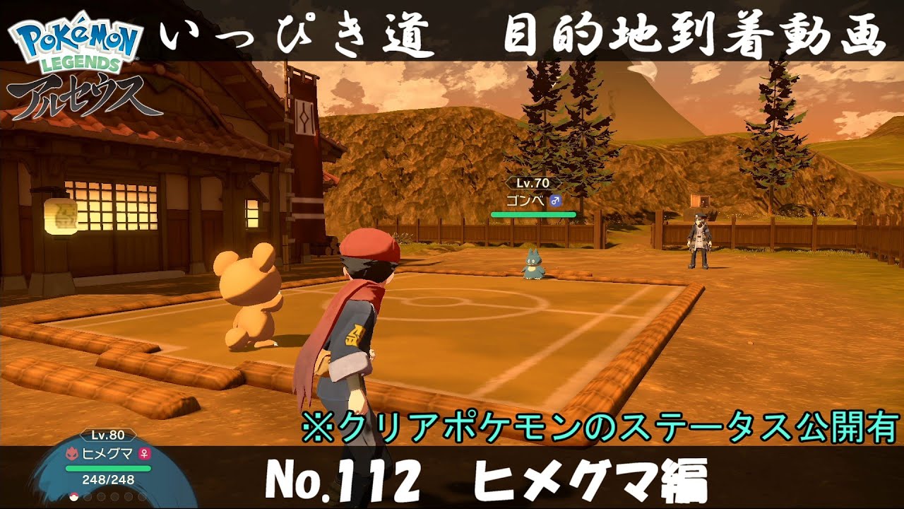 【いっぴき道攻略】No.112 ヒメグマ編【Pokémon LEGENDS アルセウス】