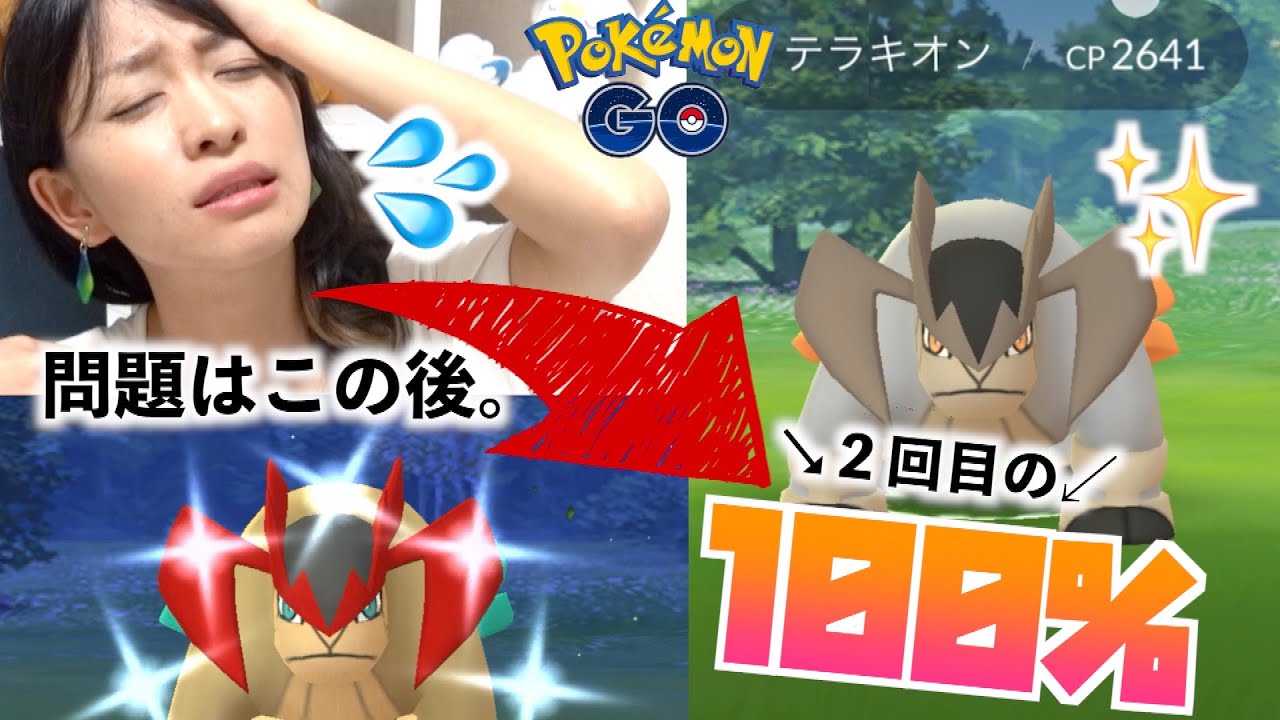 【ポケモンGO】神引ききた？！色違いテラキオン探してたら２回目の個体値100%出会ったのですが、問題はその後でした・・・