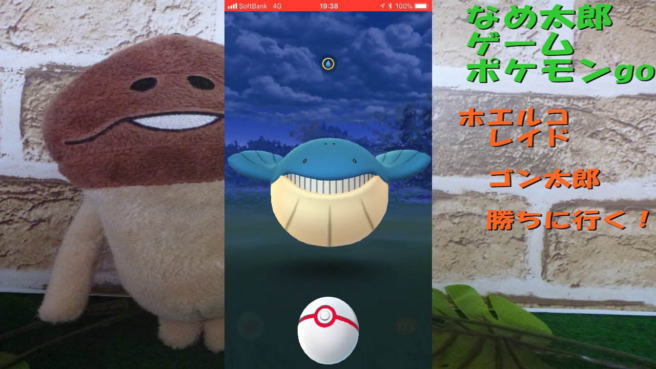 【ポケモンgo】ホエルコ・レイド、ゴン太郎で勝ちに行く！(笑)