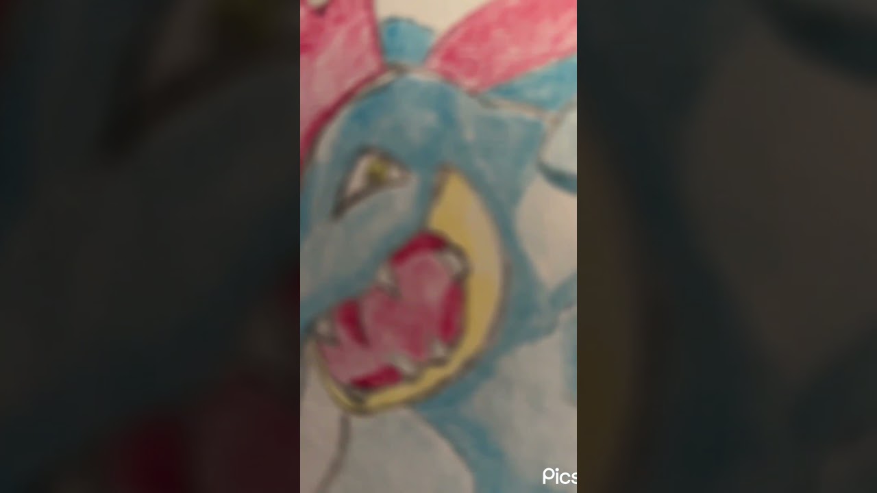 シャーペンと色鉛筆でポケモンのワニノコ進化集描いてみました#shorts #イラスト #pokemon #ポケモン #anime