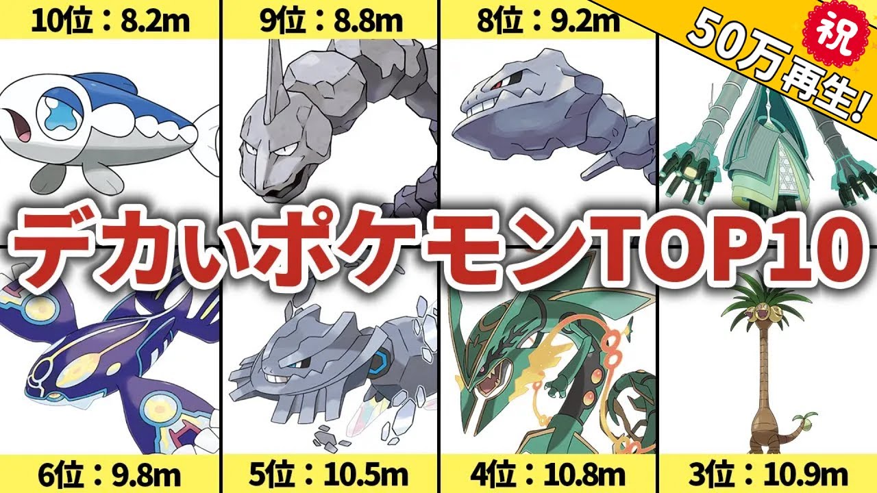【デカいと強い!?】ポケモン大きさランキング TOP10
