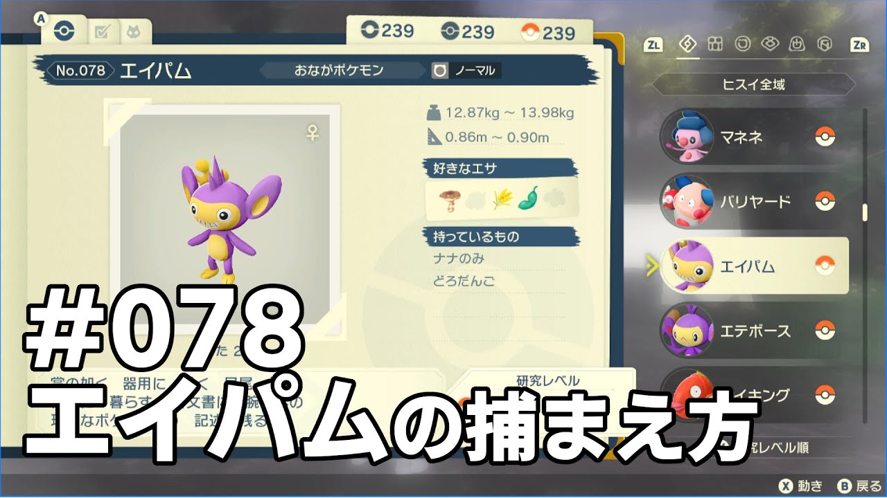 エイパムを探している方に見てほしい動画