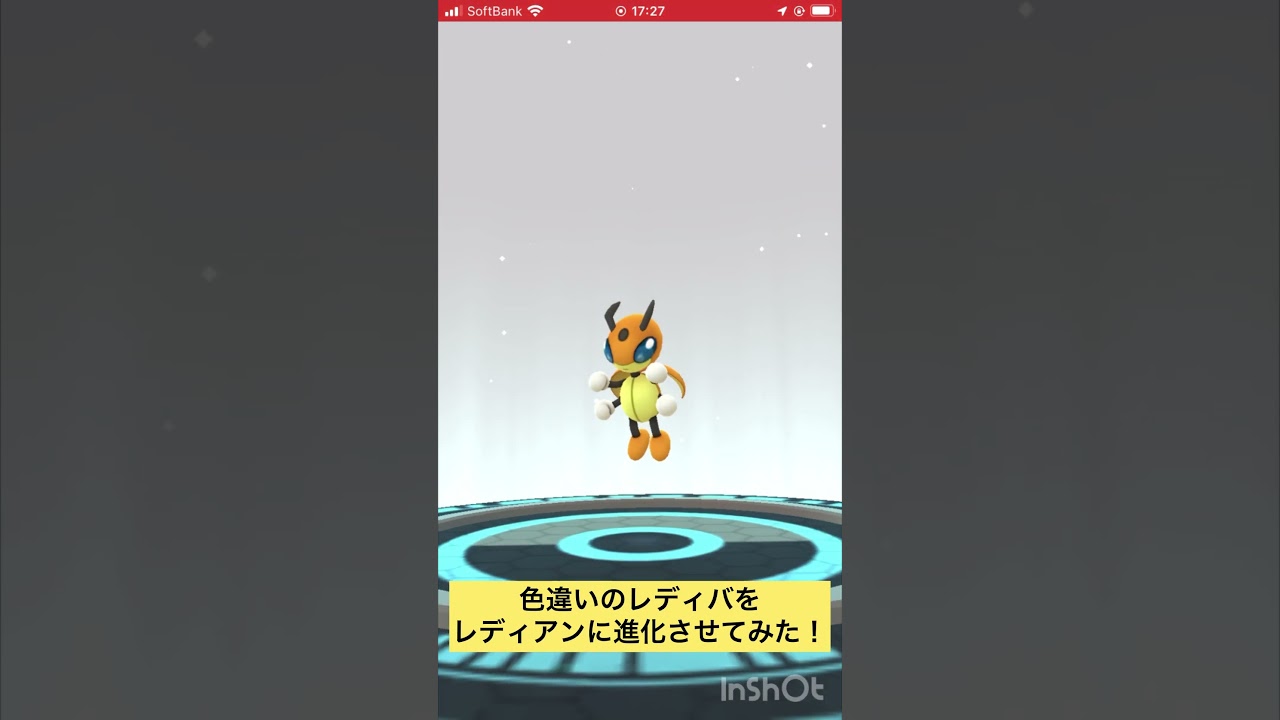 色違いのレディバをレディアンに進化させてみた！ #ポケモンgo #pokemongo #色違い #shorts