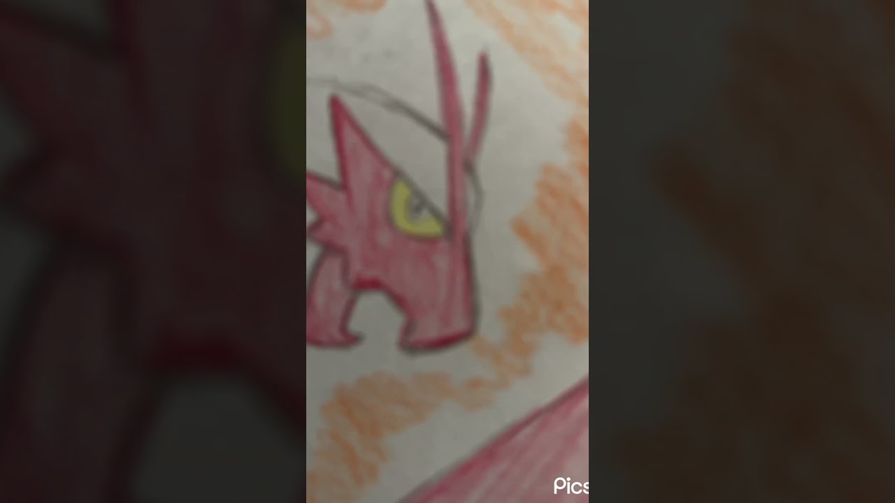 シャーペンと色鉛筆でポケモンのアチャモの進化集描いてみました#shorts #イラスト #pokemon #anime