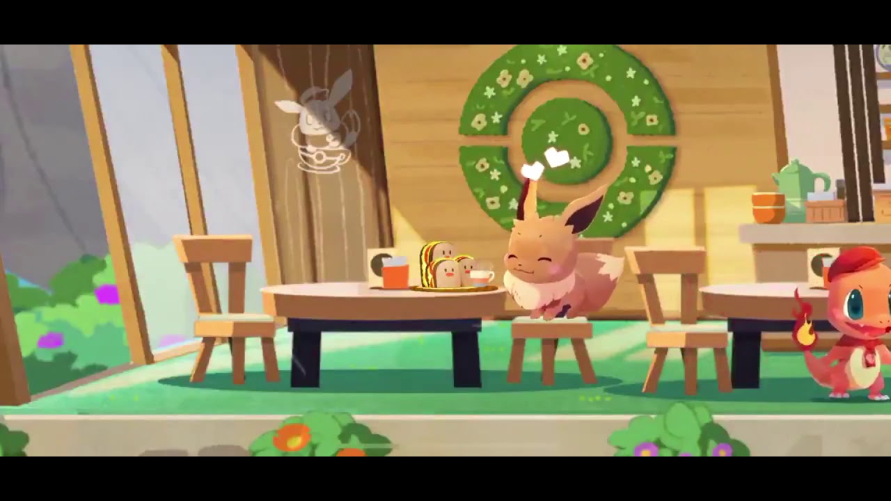 【ポケモンカフェミックス】 イーブイとチラーミィがかわいい