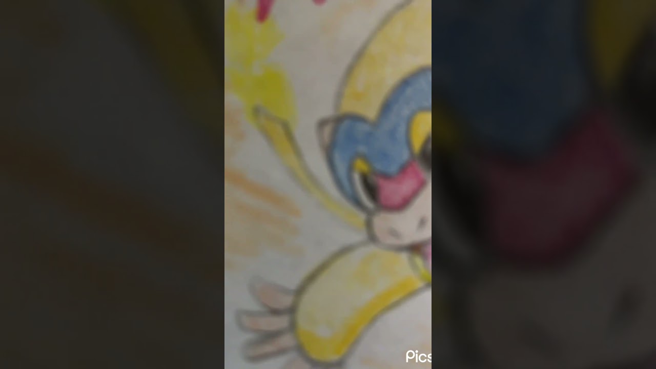 シャーペンと色鉛筆でポケモンのヒコザル進化集描いてみました#shorts #イラスト #pokemon #anime