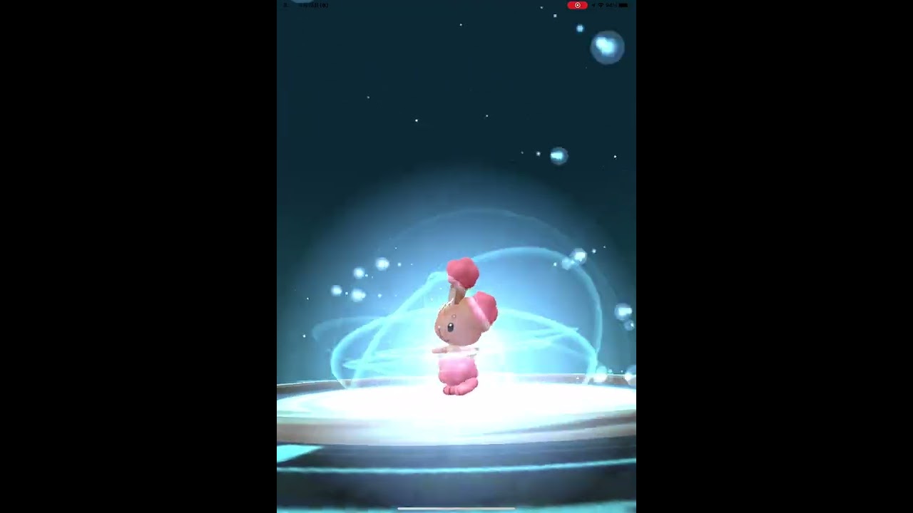 【ポケモンGO】色違い花飾りミミロル　進化させてみた　#shorts