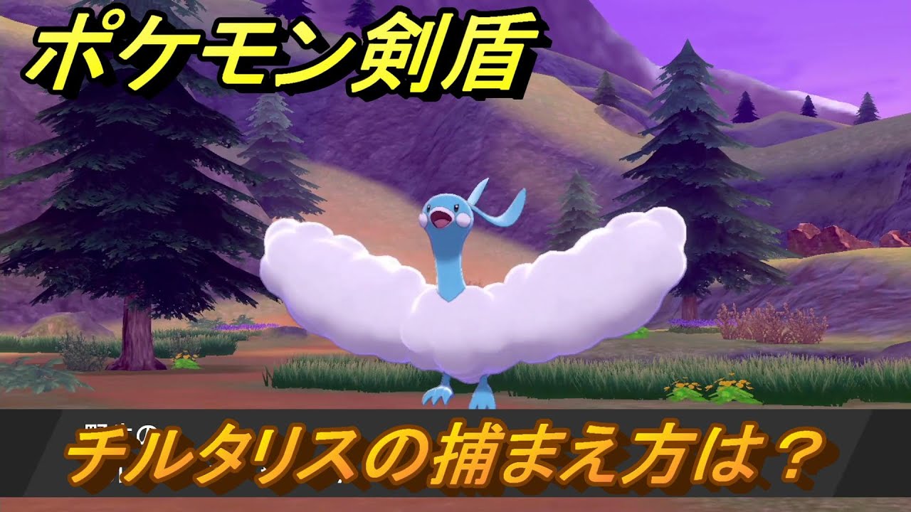 ポケモン剣盾　チルタリスを捕まえる方法！オススメの場所は？天気は？ポケモン図鑑コンプへの道！　最新版【ポケモンソード・シールド】