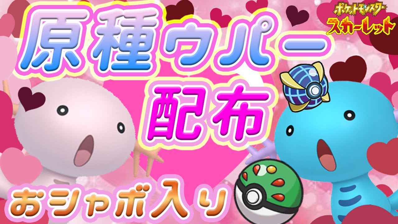 【ポケモンSVライブ配信中】原種ウパー配布💕オシャボ入り！超可愛いのでGETしよう♪【ポケモンスカーレット・バイオレット】