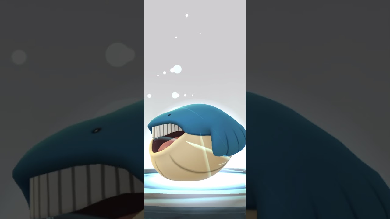 超巨大サイズのホエルコをホエルオーに進化させてみたサラリーマン #shorts