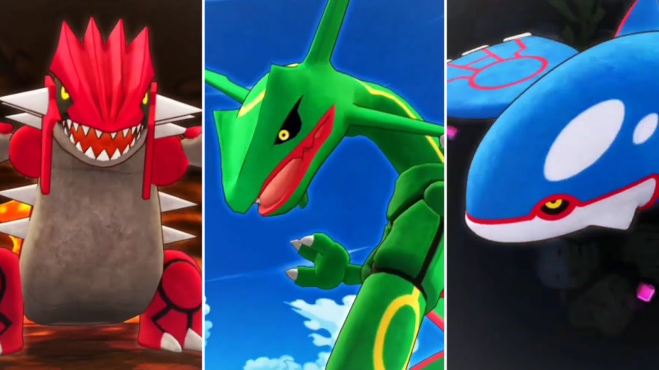グラードン&カイオーガ&レックウザの登場&撃破シーン集【ポケダンDX】