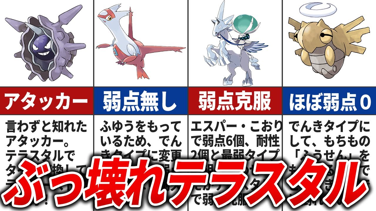 テラスタルでぶっ壊れ確定なポケモン10選