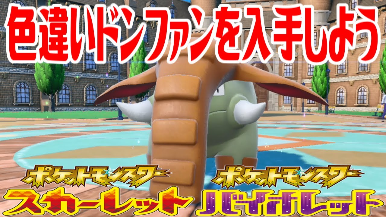 【ポケモンSV】色違いドンファンを入手しよう 進化入手【ポケットモンスター スカーレット・バイオレット】Pocket Monsters