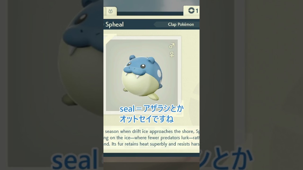 15秒イングリッシュ【ポケモン】タマザラシの英語名は？(切り抜き)　#Shorts