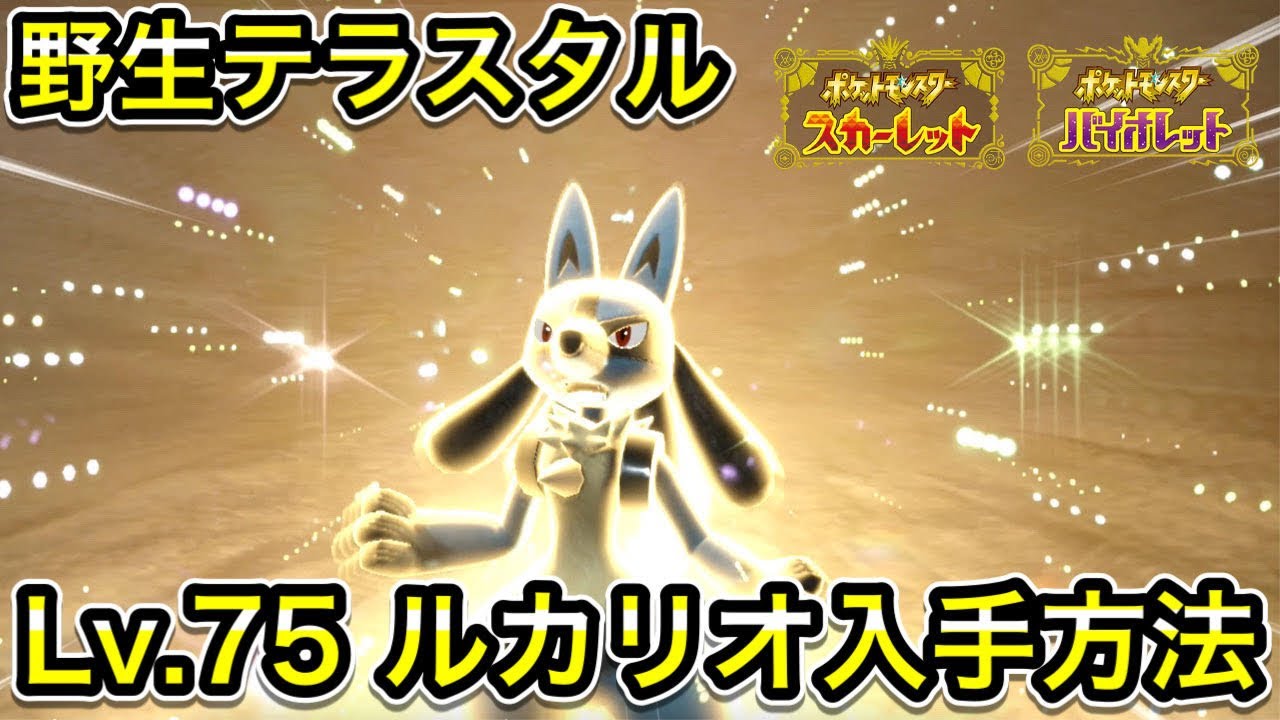 【ポケモンSV】野生テラスタルのルカリオ入手方法！出現場所を紹介！