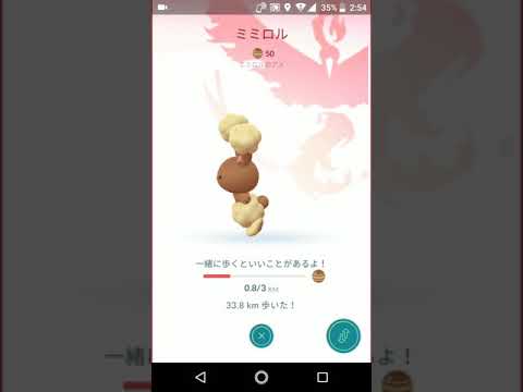 ポケモンGO「相棒のミミロル、ミミロップに進化」