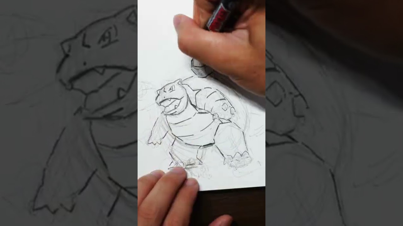 【ポケモン】　カメックスを描いてみた