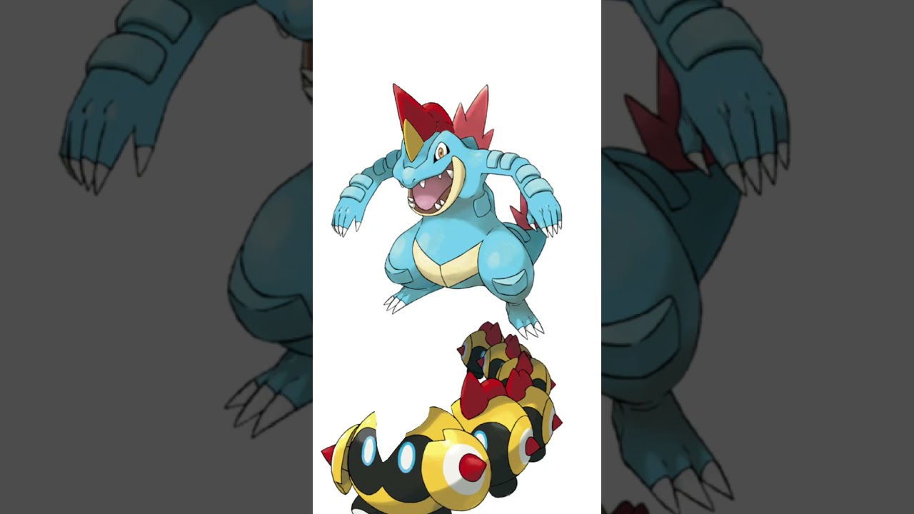 合成ポケモン。タイレーツの武装をつけたオーダイル